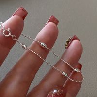 Simple Style Geometric Solid Color Sterling Silver Polishing Bracelets main image 3