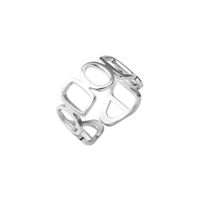 Simple Style Round Square Sterling Silver Polishing Rings main image 4