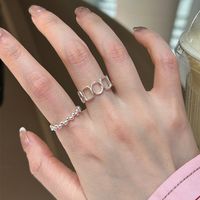 Simple Style Round Square Sterling Silver Polishing Rings main image 1