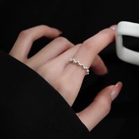 Simple Style Round Square Sterling Silver Polishing Rings sku image 2