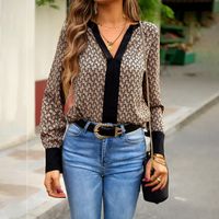 Women's Blouse Long Sleeve Blouses Printing Casual Vintage Style Geometric main image 3