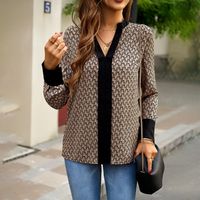 Women's Blouse Long Sleeve Blouses Printing Casual Vintage Style Geometric main image 5