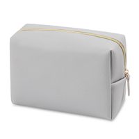 Women's All Seasons Pu Leather Solid Color Basic Square Zipper Cosmetic Bag sku image 12