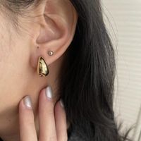 1 Pair Novelty Simple Style Water Droplets Plating Alloy Gold Plated Silver Plated Ear Studs main image 4