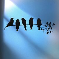 Pastoral Branches Bird Iron Wall Sticker Artificial Decorations main image 3