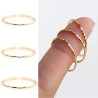 Simple Style Solid Color Titanium Steel Plating Inlay Zircon Rings main image 1