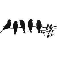 Pastoral Branches Bird Iron Wall Sticker Artificial Decorations sku image 1