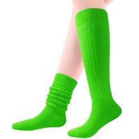 Frau Japanischer Stil Einfarbig Polyester Baumwolle Crew Socken Ein Paar main image 2