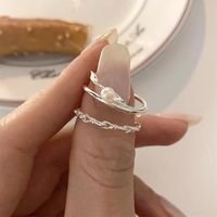 Simple Style Classic Style Geometric Knot Sterling Silver Polishing Open Rings main image 3