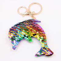 Cute Star Dolphin Sequin Plating Keychain main image 3