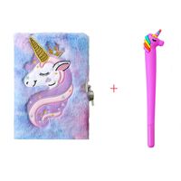 New Cartoon Unicorn Plush Book Suit With Lock main image 2