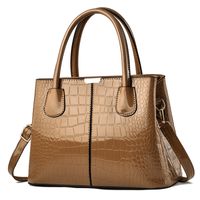 Women's Large Pu Leather Solid Color Elegant Basic Square Zipper Shoulder Bag Handbag Crossbody Bag sku image 5