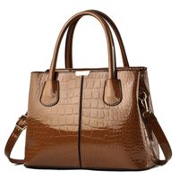 Women's Large Pu Leather Solid Color Elegant Basic Square Zipper Shoulder Bag Handbag Crossbody Bag sku image 6
