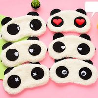 Cute Panda Cotton Blend Plush Polyester Eye Mask main image 1