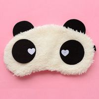 Cute Panda Cotton Blend Plush Polyester Eye Mask sku image 3