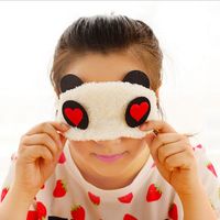 Cute Panda Cotton Blend Plush Polyester Eye Mask main image 3