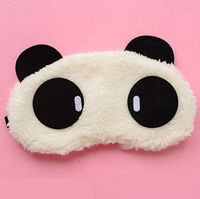 Cute Panda Cotton Blend Plush Polyester Eye Mask sku image 2