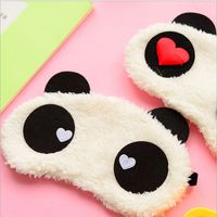 Cute Panda Cotton Blend Plush Polyester Eye Mask main image 5