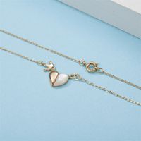 Simple Style Heart Shape Crown Copper Plating Rose Gold Plated Pendant Necklace main image 3