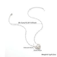 Simple Style Heart Shape Sterling Silver Plating White Gold Plated Pendant Necklace main image 2