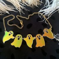 Funny Ghost Arylic Halloween Women's Necklace main image 2
