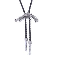 Punk Style Classique Star Bovins Crâne Alliage Corde En Cuir Unisexe Bolo Tie sku image 36