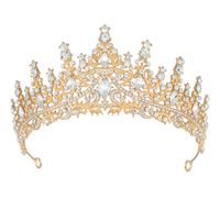 Queen Crown Zinc Alloy Plating Inlay Artificial Diamond Crown sku image 3