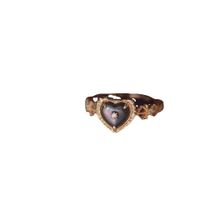 Modern Style Heart Shape Sterling Silver Plating Inlay Zircon 24k Gold Plated Rings main image 2