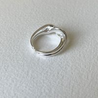 Einfacher Stil Geometrisch Sterling Silber Offener Ring main image 3