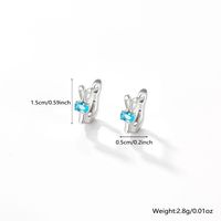 Wholesale Jewelry Elegant Cute Bridal Rabbit Animal Sterling Silver Zircon White Gold Plated Plating Inlay Earrings Necklace main image 2