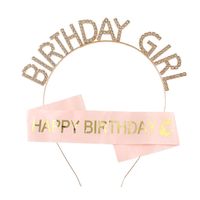 Princess Cute Letter Alloy Cloth Inlay Rhinestones Hair Band Shoulder Strap sku image 5
