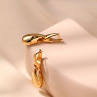 1 Pair Lady Water Droplets Plating Copper Drop Earrings main image 3