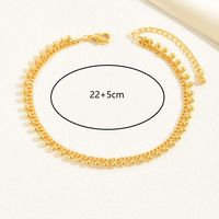 Simple Style Square Solid Color Rhombus 18k Gold Plated Copper Wholesale Anklet main image 2
