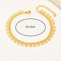Simple Style Square Solid Color Rhombus 18k Gold Plated Copper Wholesale Anklet main image 4