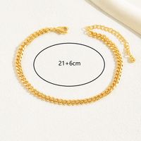 Simple Style Square Solid Color Rhombus 18k Gold Plated Copper Wholesale Anklet main image 7