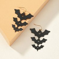 1 Pair Funny Animal Bat Stoving Varnish Arylic Alloy Drop Earrings main image 3