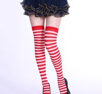 Fashion Halloween Christmas Stripe Stockings Party Costumes Accessories sku image 6