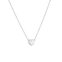 Style Ig Forme De Cœur Argent Sterling Placage Incruster Coquille Plaqué Or 14k Plaqué Rhodium Pendentif main image 4