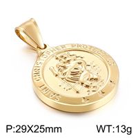 304 Stainless Steel 18K Gold Plated Simple Style Human Cross main image 2