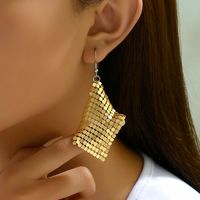 1 Pair Lady Geometric Plating Alloy 18k Gold Plated Drop Earrings main image 2