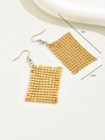 1 Pair Lady Geometric Plating Alloy 18k Gold Plated Drop Earrings main image 5