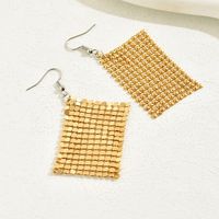 1 Pair Lady Geometric Plating Alloy 18k Gold Plated Drop Earrings main image 3