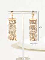 1 Pair Glam Lady Tassel Plating Inlay Alloy Copper Zircon 18k Gold Plated Drop Earrings main image 4