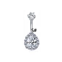 Elegant Luxurious Animal Snowflake Stainless Steel Copper Plating Hollow Out Inlay Zircon White Gold Plated Belly Ring main image 6