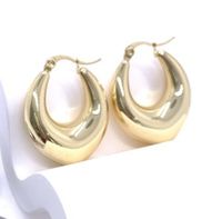 1 Pair Ig Style U Shape Plating Stainless Steel Earrings sku image 1