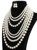 Simple Style Round Plastic Beaded Women's Necklace sku image 1