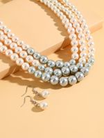 Elegant Round Imitation Pearl Alloy Beaded Women's Jewelry Set main image 4