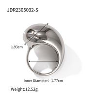 Ig Style Solid Color Stainless Steel Plating 18k Gold Plated Rings sku image 5