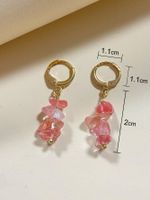 1 Piece Lady Vacation Geometric Plating Stainless Steel Natural Stone Drop Earrings main image 3