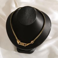 316 Stainless Steel  14K Gold Plated Retro Plating Zipper Ball Necklace main image 4